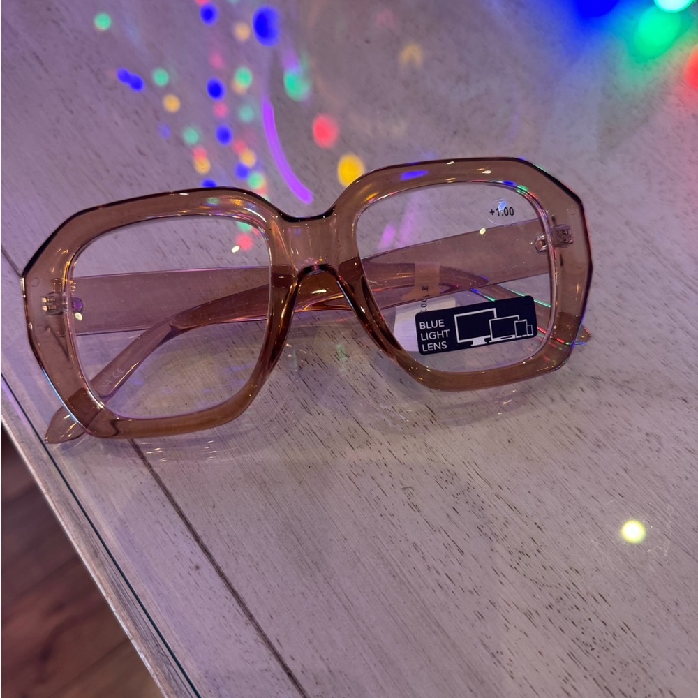 Anthropologie Brown Blue Light Glasses